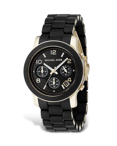 michael kors black rubber band watch|Michael Kors silicone watch band.